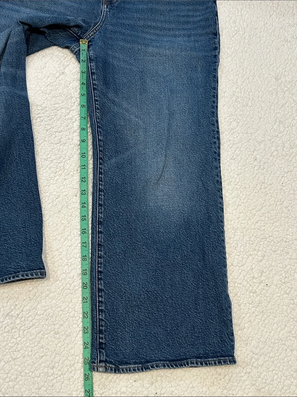 J. Crew '96 Slim Wide Jeans size 34 High Rise Cropped Ankle CC583